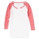 thumbnail image 1 of Aeropostale Sheer Raglan Camiseta básica para mujer, naranja, extragrande, 1 of 2