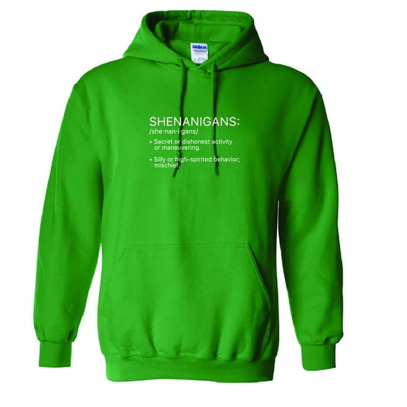 Shenanigans Def St Saint Patricks Day Gift Sarcastic Humor Novelty Funny Men's Hoodies