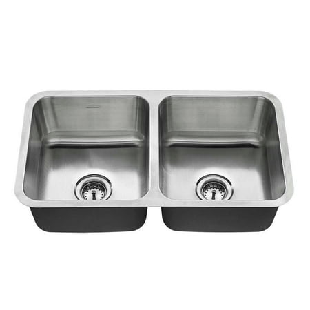 American Standard American Standard Undermount 32 in x 18 in Double Bowl Sink Stainless