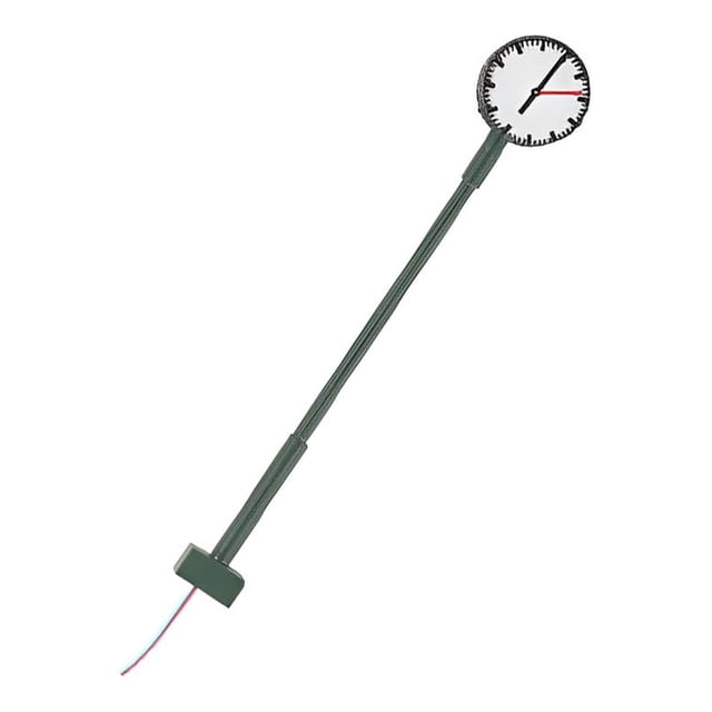 Bewildely Lámparas de reloj de plataforma, Material de Metal DIY, poste de luz en miniatura, diseño de tren, poste ligero, luces de calle, Artesanía Tipo12