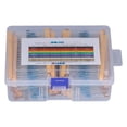 thumbnail image 1 of Kit surtido de resistencias de 2600 Uds. Película metálica 1RΩ-3MΩ 1/4W accesorios electrónicos de resistencia, mejores conexiones y rendimiento estable, 1 of 8