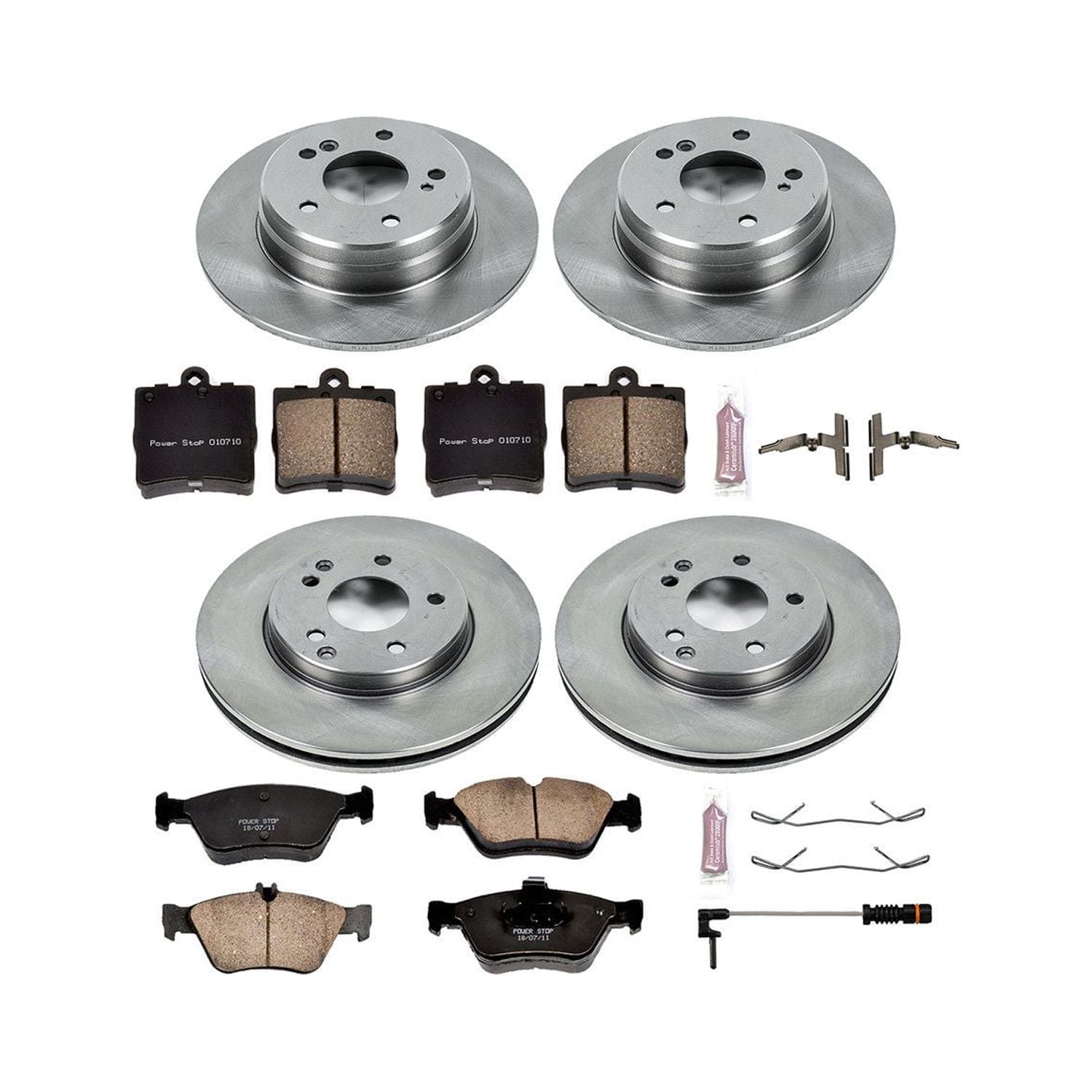 Power Stop Front and Rear Stock Replacement Brake Pad and Rotor Kit KOE4417