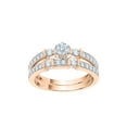 thumbnail image 1 of Diamond Bridal Set in 14K Rose Gold (2/3 cttw) (I-Color, SI3-I1 Clarity) (Size-7.5), 1 of 2