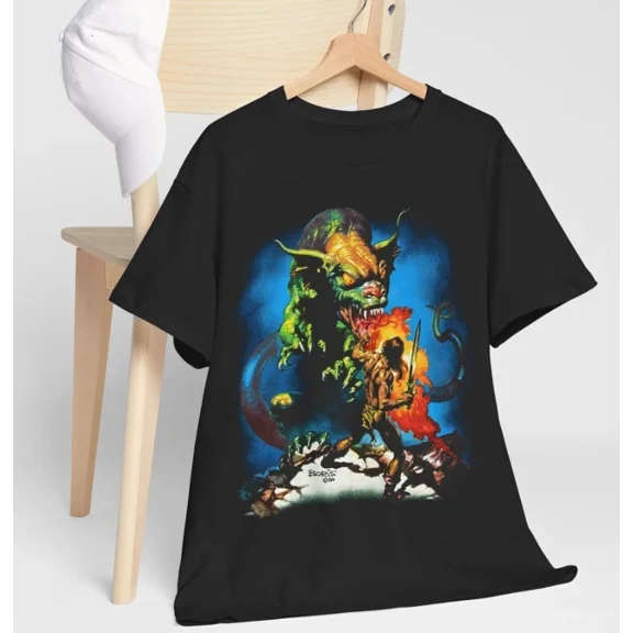 Vintage 1986 Boris Vallejo Black T-Shirt