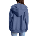 thumbnail image 5 of Plus Size Sweatshirt for Women Solid Color Zip up Hoodies Long Sleeve Fall Oversized Warm Sweatshirts Cozy Casual Hooded Jacket with Pockets, 5 of 7