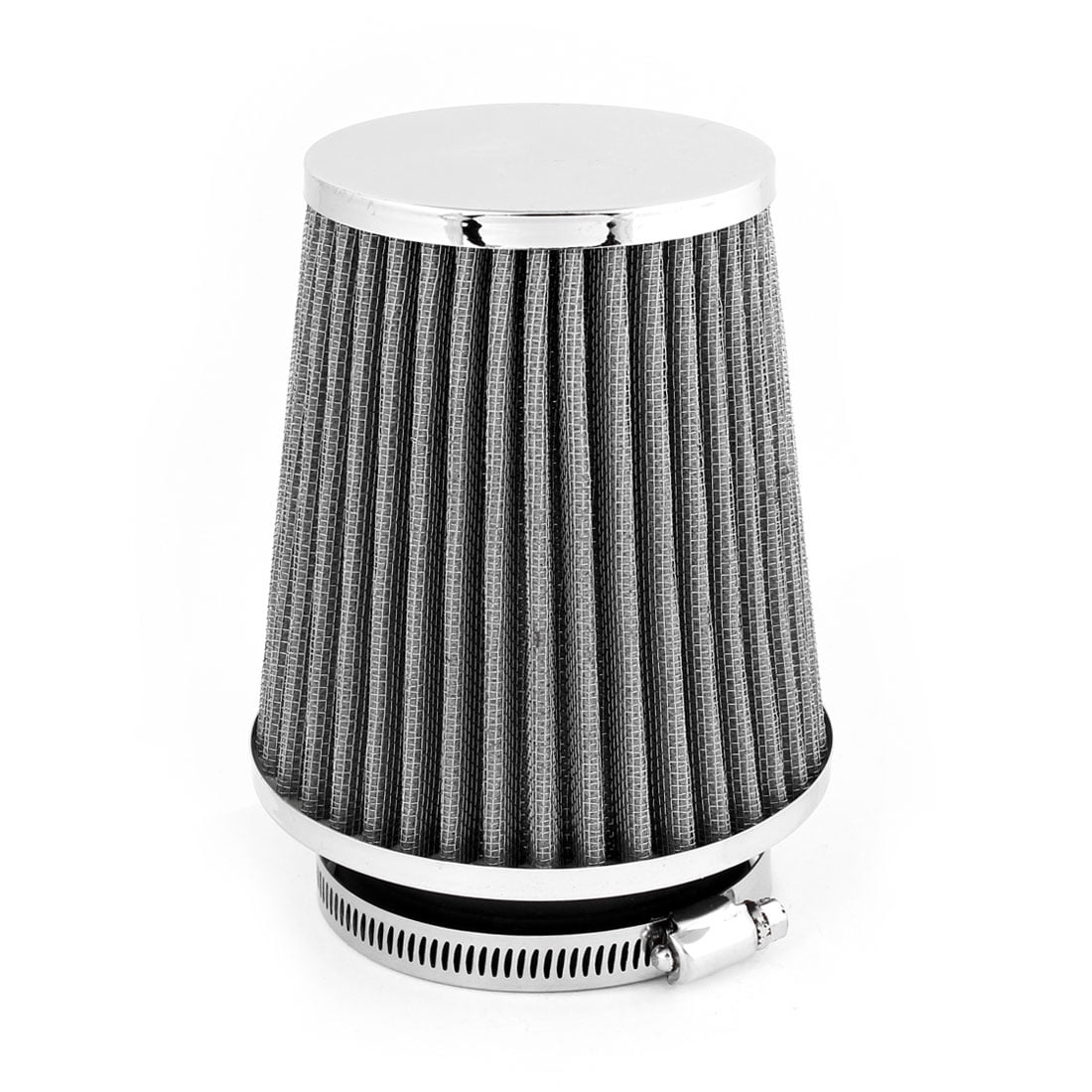 Vehicle Car 76mm Dia Inlet Air Intake Cone Filter Silver