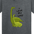 thumbnail image 4 of Inktastic I Love My Dad with Baby and Daddy Brontosauruses Youth T-Shirt, 4 of 5