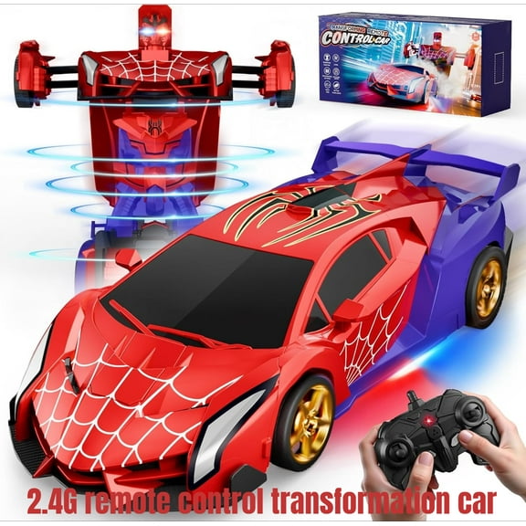 Remote Control Car One Button Deformation, Fast 360 ° Rotation Robot Toys Birthday Gifts 2.4GHz