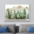thumbnail image 2 of wall26 Framed Canvas Print Wall Art Watercolor Mountain Forest Landscape Nature Wilderness Illustrations Modern Rustic Scenic Colorful for Living Room, Bedroom, Office - 16"x24"White, 2 of 7
