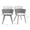 thumbnail image 4 of Set of 2 Barnaby Black Wooden Dining Chair with Chrome Legs, 4 of 8