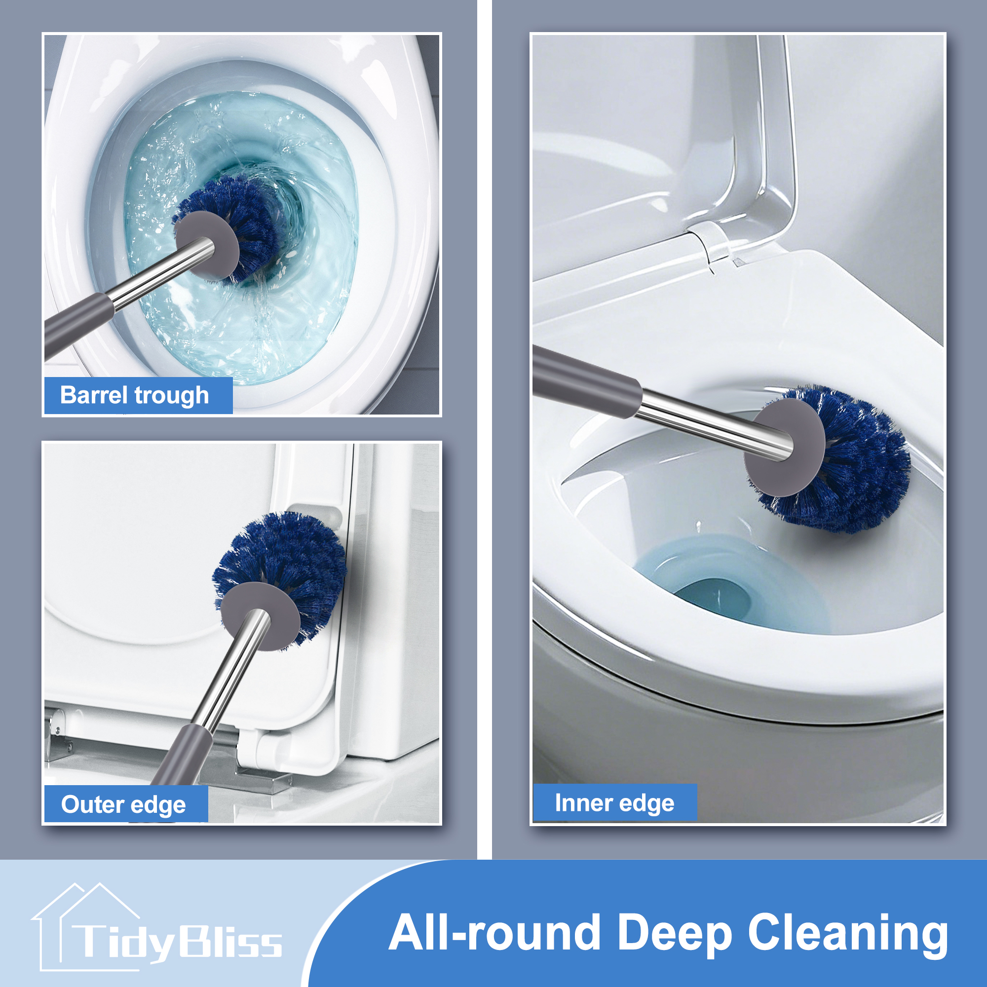 TidyBliss Toilet Brush and Plunger Set with Tweezers photo 6