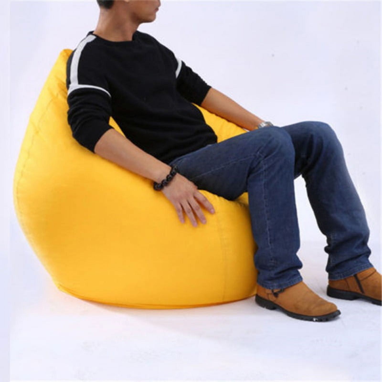 Stuffed Animal Storage Bean Bag Chair Cover (No Filler) for Kids and Adults