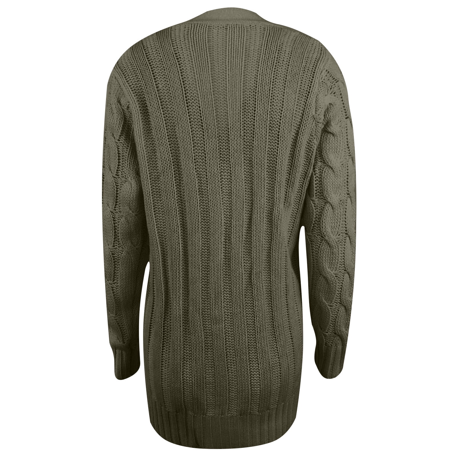 Womens Plus Size Sweaters Cardigans with Pockets S-5X Casual Button-Down Coats Solid Long Sleeve Open Front Cable Knitted Outerwear Sweater