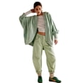 thumbnail image 4 of Women'S Casual Retro Cardigan Long Sleeve Fall Spring Jackets with Pockets Emerald Green L, 4 of 9