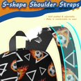 thumbnail image 5 of Football and Flame Black Pattern 17" Waterproof Oxford School Backpacks for Teens, S-Shape Padded Straps, for School, Travel, Hiking, Camping, 5 of 5