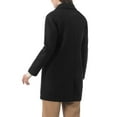 thumbnail image 4 of Allegra K Women's Double Breasted Lapel Raglan Long Sleeve Mid Length Overcoat XL Black, 4 of 9