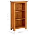 thumbnail image 4 of vidaXL Wooden Adult Bookcase - 45x22.5x82 cm - Solid Oak Wood, 4 of 5
