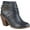 Navy, variant on Journee Womens Strap Inside Zip Stacked Heel Booties, Widths Available