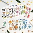 thumbnail image 3 of 12 hojas de calcomanías para frotar con flores de plantas y abejas, calcomanías para frotar con flores de mariposas, hojas y primaveras, calcomanías para frotar con papel, madera, muebles,, 3 of 7