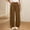 Brown, variant on Fesfesfes Middle School Solid Color Casual Elastic Waist Wide Leg Pants Girls Long Comfortable Pants for Spring and Summer(Brown,7 Years)