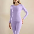 thumbnail image 5 of Comdrip Ropa Termica Mujer Frio, Womens Thermal Set Polyester Thermal Underwear Warm Thermal Top and Bottom Multiple Sizes Thermal Base Layer Women Purple XL, 5 of 5