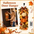 thumbnail image 7 of Light up Fall Teardrop Swag for Front Door, 21.65" Autumn Harvest Pumpkin & Maple Leaf Wreath Alternative with Warm LEDs, Thanksgiving Thanksgiving Porch Decor, 7 of 7