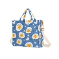 thumbnail image 7 of FORMRS Womens Corduroy Tote Bag Crossbody Shoulder Handbag with Pocket, Cute Fried Eggs, 7 of 7