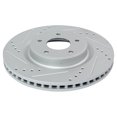 thumbnail image 4 of TRQ Front Brake Pad and Rotor Set Ceramic Coated Drilled Slotted Rotors Fits 2014-2020 Infiniti Q50 2017 Q60 2016-2017 QX50, 4 of 5