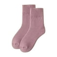 thumbnail image 2 of Ohufall Men's And Women's Winter Socks Are Comfortable Breathable Knitted Drawstring Mid Tube Socks, 2 of 4