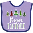 thumbnail image 3 of Inktastic Buon Natale Festive Christmas Trees Boys or Girls Baby Bib, 3 of 4