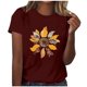 thumbnail image 1 of Tops Cortos para las Mujeres Blusas Impresas Manga Corta Cuello Redondo, Tops de Blusa para las Mujeres Primavera Verano Casual, 1 of 4