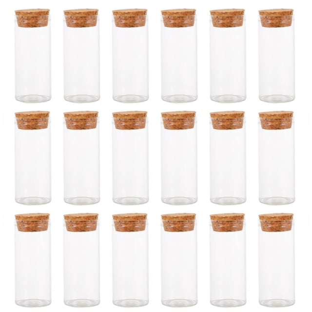 Miangastore Transparent Test Tubes With Cork Stoppers Laboratory Tubes 20Pcs 2.75X1.18X1.18 Inch