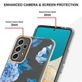 thumbnail image 4 of Allytech Samsung A53 5G Phone Case, Galaxy A53 5G Case, Clear Transparent Soft TPU Rubber Anti-scratch Military Grade Protective Shockproof Case Shell - Blue Flower, 4 of 5