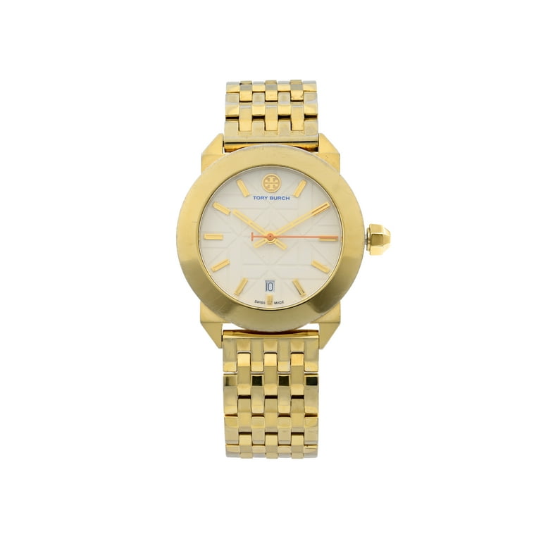 Tory Burch Whitney Steel Yellow Gold Tone Cream Dial Quartz Ladies Watch  TRB8002