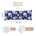 thumbnail image 3 of Lsque blue Skull flower Body Pillow Case Cover,Ultra-Soft Microfiber Bed Pillow Cases 20x54 inches,Elegant Bedding,Breathable Durable Pillow Cover with Envelope Closure, 3 of 8