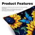 thumbnail image 2 of Starry Sky Sunflower Butterfly Pillow Covers Set of 2 with Unique Patterns for Bed, Chair, and Throw Pillows - Available in 16x16, 18x18, and 20x20 Inchesfor Various Occasions, 2 of 6