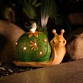 thumbnail image 1 of Figura de estatua de caracol de jardín: escultura animal de resina con energía solar, decoraciones para interiores y exteriores, adornos artísticos para patio, regalos para mamá, 1 of 5