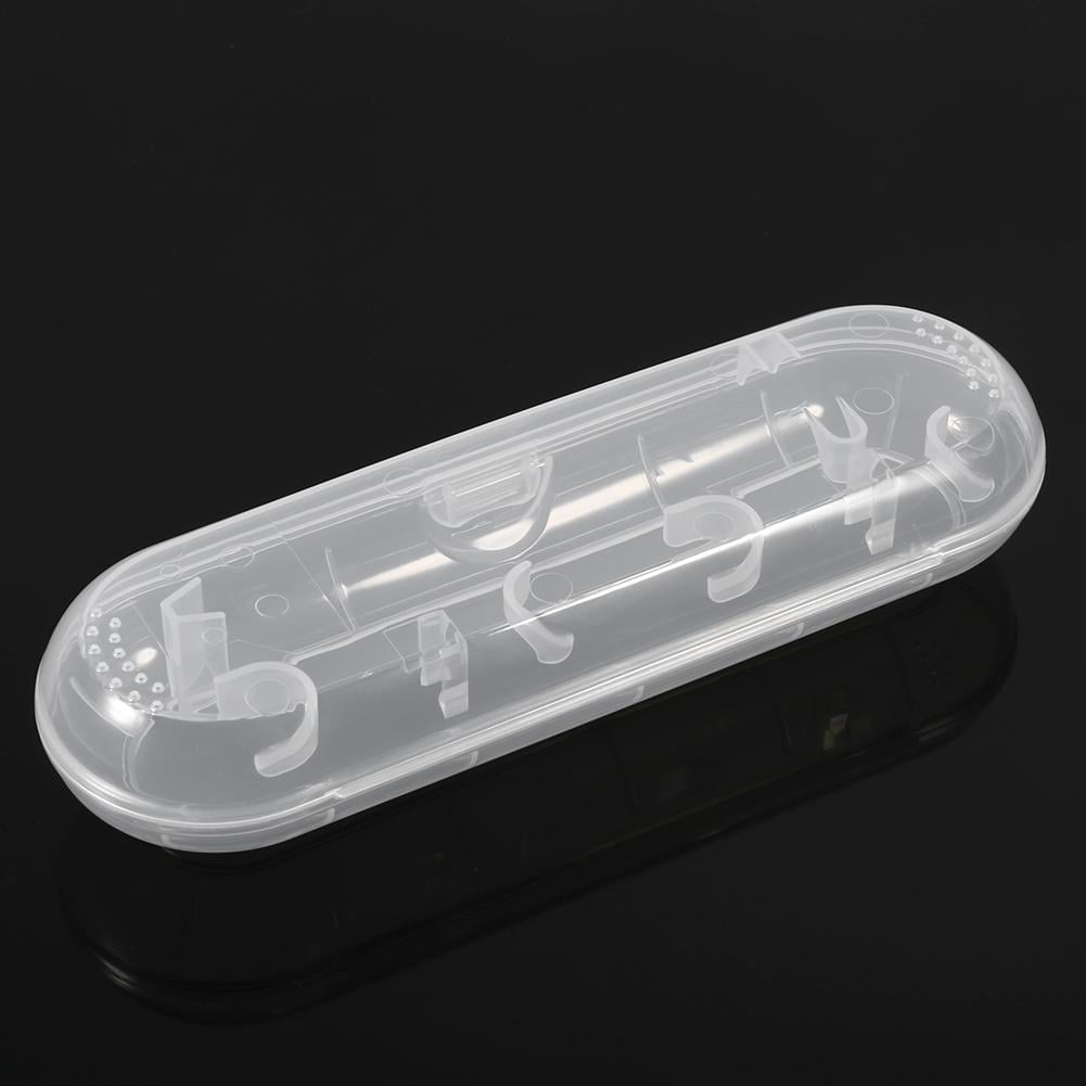 2 Pack Eunion Plastic Toothbrush Holder//Case for Travel Clear White