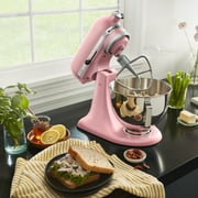 KitchenAid Deluxe Series 4.5 Quart Tilt-Head Stand Mixer with Stainless Bowl, Dried Rose, KSM97DR