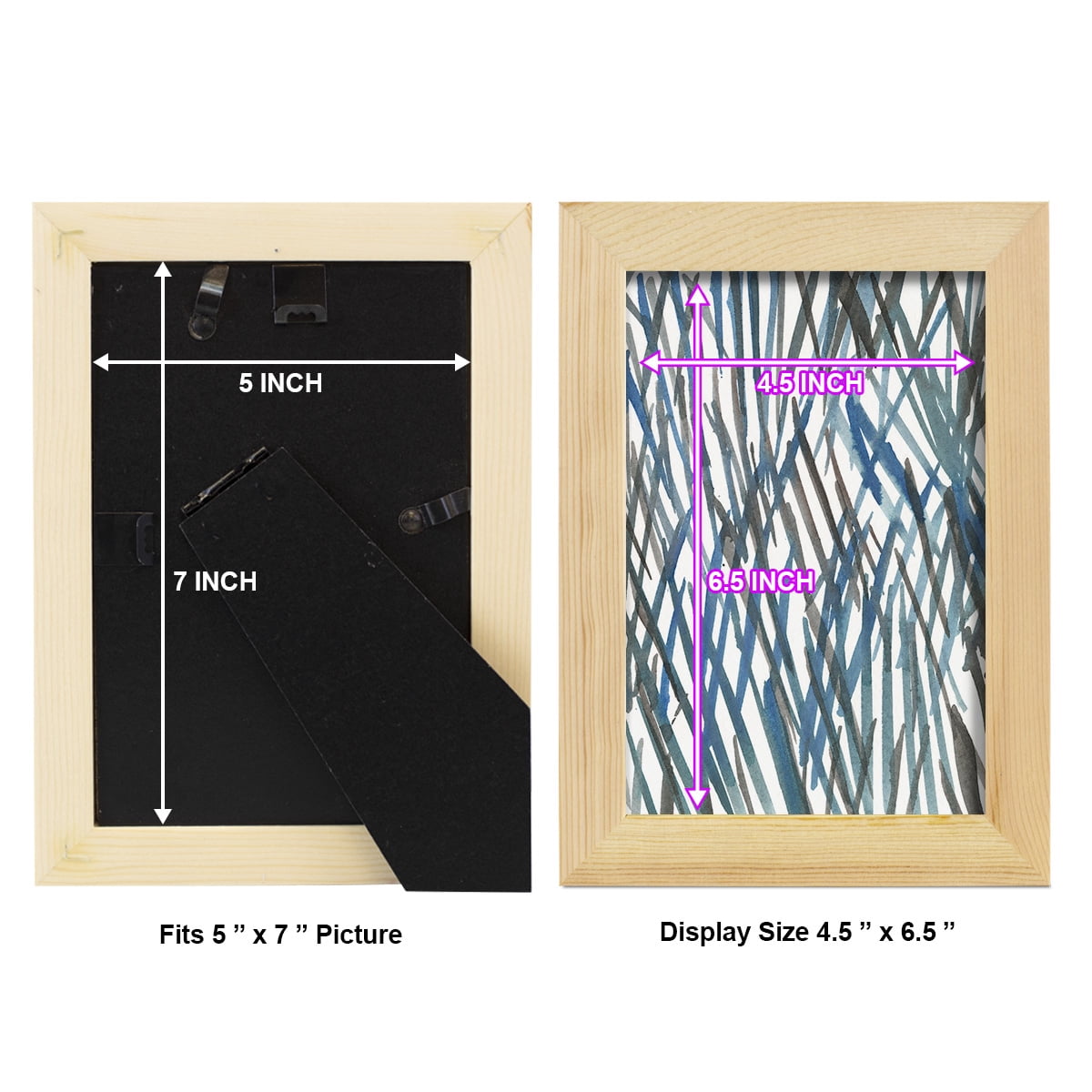 Blue Grass II - Framed Print w/glass - Natural Wood