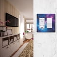 thumbnail image 5 of Yayeee Rocker Switch Wall Plate 2-Gang 4.7"x4.6" Home Decorative Outlet Cover, Galaxy Pattern, 5 of 6