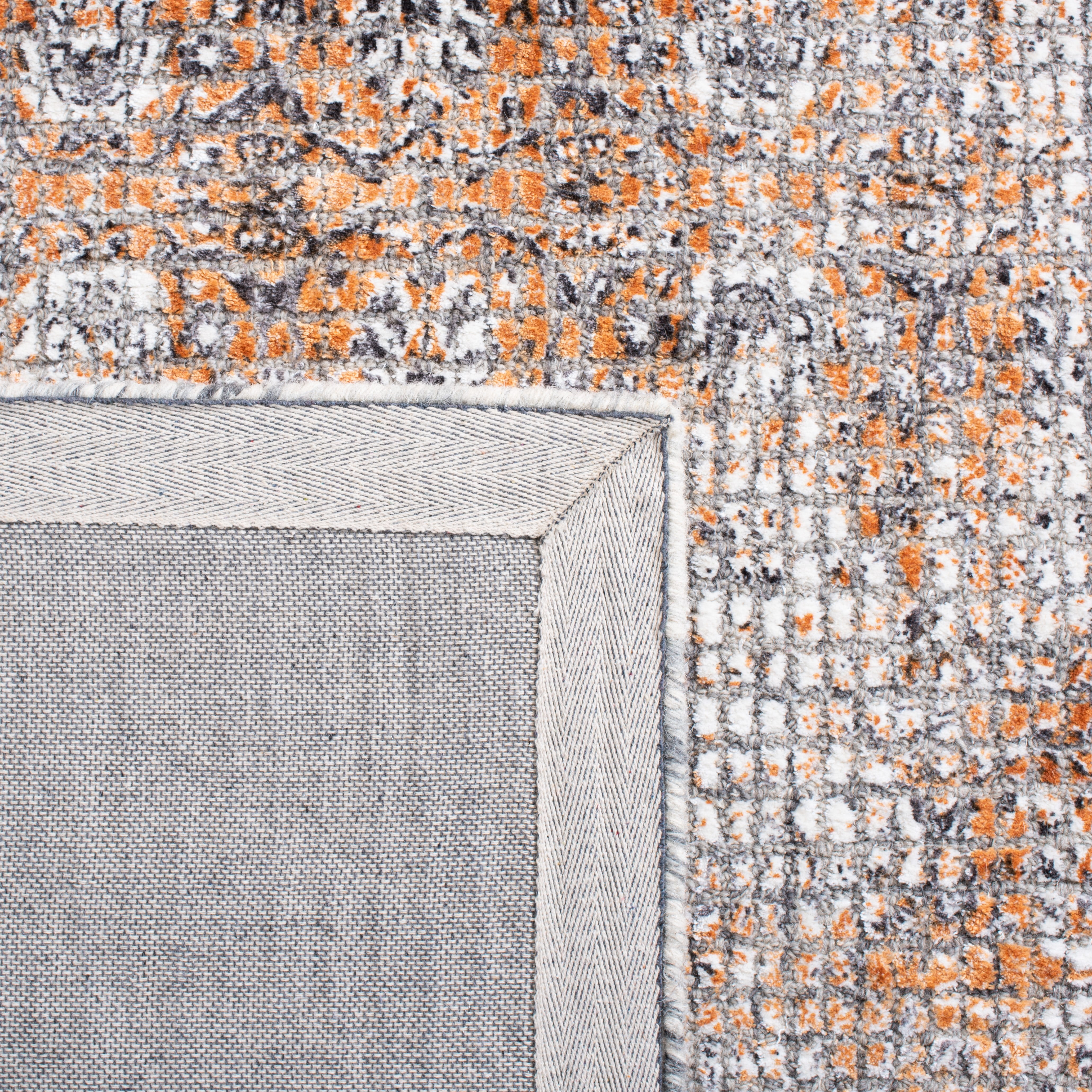 SAFAVIEH Restoration Vintage Kodey Abstract Area Rug, Rust/Orange, 6' x 6' Square