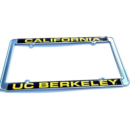 UC Berkeley Thin Chrome License Plate Frame Silver