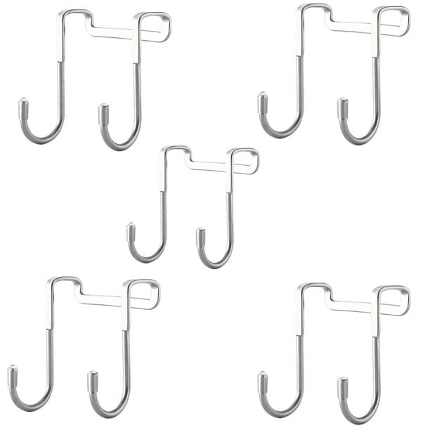 5PCS Over The Door Hooks, Shower Hooks Towel Hanger for Glass Door