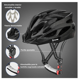 thumbnail image 2 of Set Casco De Bicicleta Bloosom  Adulto Ciclismo +gafas+mascara+bolso Negro 52-58cm, 2 of 4