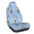 thumbnail image 1 of Wukai Cute French Bulldog Full Set Car Seat Covers with Soft Padding Universal Auto Front Seats Protector and Cushion Mat, 1 of 5