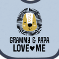 thumbnail image 4 of Inktastic Grammy and Papa Love Me Grandson Lion Boys Baby Bib, 4 of 4