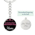 thumbnail image 2 of Dog Mom Keyring Entlebucher Mountain Dog Mama Circle Keychain Stainless Steel Silver Tone or Gold Tone, 2 of 12