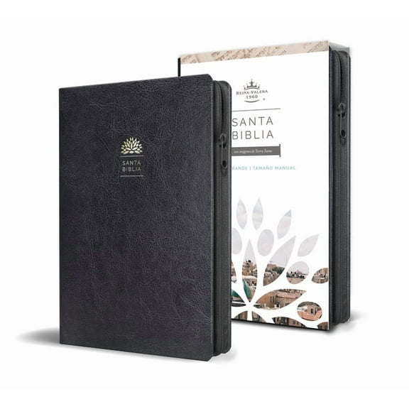 Biblia Reina Valera 1960 Letra Grande. SÃ­mil Piel Negra, Cremallera, TamaÃ±o Manual / Holy Bible Rvr 1960. Handy Size, La, (Paperback)