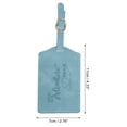 thumbnail image 2 of Unique Bargains 1 Pc Embossed Adventure Luggage Tag for Travel Light Blue PU, 2 of 5